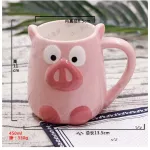 500ml Cute Animal Mugs 3d Panda Fox Pig Coffee Large Capacity Hand Painted Cartoon Ceramics Breakfast Milk Mug Great S