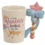 Creative Ceramic Girl Ice-Cream Special Sceptre Handle Tea Coffee Ceram Mug Cup Spoon Personalized Mugs For Cute Women