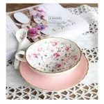 200ml British Royal Bone Coffee Cups Lover Couple Mugs Ceramic Tea Cup Saucer Set Advanced Mug for