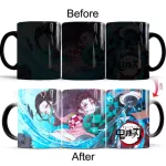 New Demon Slayer Temperature Sensitive Coffee Mug Color Changing Cartoon Anime Mug Creative Tea Milk Ceramic Cups