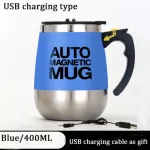 Thermo Mugs Automatic Electric Lazys Smart Stainless Steel USB Charging Type Stiring Cup 400ml with Lips for Coffee