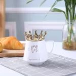 Creative Crown Cup Wind Ins Style Mobile Phone Holder Coffee Cup Ceramic Water Milk Breakfast Cups Mugs Girl