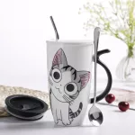 Creative Cartoon Ceramic Mug Personality Super Large Coffee Milk Cute Breakfast Oatmeal Milk Tea Cup Cup Cups