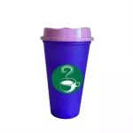 5pcs 473ml 16oz Colorful Hot Change Coffee Mugs Straw Classic Brief Modern Water Cup With Lid Creative