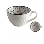 Mug Creative Personality Breakfast Cereal Cute Ceramic Cup Milk Large Capacity Coffee Oatmeal Cup