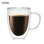 1PC Double Wall Glass Coffee/Tea Cup Mugs Beer Coffee Cups Handmade Healthy Drink Mug Tea Mugs Transparent Drinkware