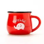 High Quality Cute Mug Retro Creative Cartoon Enamel Cup Bely Milk Breakfast Tea Lovely Ceramic