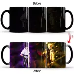 New 350ml Gold Naruto Coffee Creative Color Changing Mug Novelty Ceramic Anime Cups And Mugs Xmas New Year S For Friends