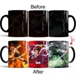 Dropshipping 1pcs New 350ml One Piece Coffee Mugs Creative Color Changing Luffy Zoro Anime Ceramic Tea Cups Novelty S