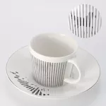 Mirror Reflection Coffee Cup Plate Luxury Afternoon Tea Set Ceramic Running Horse/deer/hummingbird Wy80114