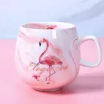 Flamingo Coffee Ceramic Mug Travel Cup Cute Cat Foo