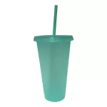 5pcs Creative Straw Cup Sequined Glitter Cup Colorful Coffee Juice Straw Mug Flash Powder Plastic Tumbler With Lid