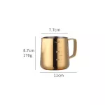 1x Stainless Steel Pitcher Coffee Milk Frothing Jug Pull Flower Cup Cup Cappuccino Milk Pot Espresso Latte Art Milk Frother Jugs