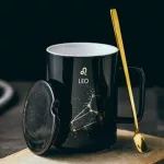 Luxury Marble Pattern Mugs Gold Plating Constellation Couple Morning Mug Milk Coffee Tea Breakfast Creative Cup