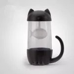 Cute Cat Glass Cup Tea Mug with Filter Strainer Glass Cup Tea Infses Filter Mug Office Container