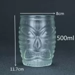 500ml Glass Ceramic Tiki Mug Creative Porcelain Beer Wine Mug Cup Bar Tool