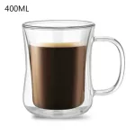 1PC Double Wall Glass Coffee/Tea Cup and Mugs Beer Coffee Cups Handmade Healthy Drink Mugs Transparent Drinkware