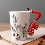 Novelty Guitar Ceramic Cup Personality Music Milk/juice/lemon/coffee Mug Tea Cup Home/office Drinkware