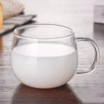 New Set Coffee Mug Tea Glass Cup Transparent Clear Glass Milk Milk Coffee Tea Mugs with Tea Infuser Filter Lid Water Cup