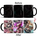 Dropshipping 1pcs New 350ml One Piece Coffee Mugs Creative Color Changing Luffy Zoro Anime Milk Tea Cups Novelty S