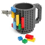 350ml/12oz Puzzle DIY BUILDINGS MILK CREATIVE MILFEE CUP BRICK DRINKWARE DRINKINGING CUPS BPA Free PLASTIC