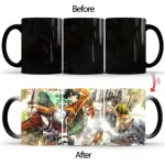1pcs New 350ml Styles Attack On Titan Coffee Mug Cold Hot Heat Color Change Magic Mug Tea Milk Cups Birthday S For Friends