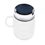 RRS Ceramic glass with a lid 450 ml. Flamingo pattern