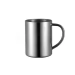 Stainless Steel Mug For Milk Cola Beer Tea Anti-Scalding Cup With Handle Golden Silver Water Cups 210ml 260ml 400ml