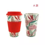 Dropshiping 400ml Reusable Bone Ceramic Travel Mugs Tea Coffee Travel Cup Home Office Silicone Lid