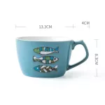 BIG BILY CERAMICS COFFEE CUP TUBA BREAKFASTS MILK CUP BIG CAPICITY BIG MOUTH MOUTH MOUG CAPPUCICINO Art Coffee Mug