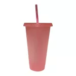 6 Colors Portable Hand Cup Straw Water Cup Coffee Mug Plastic Travel Cup Drinking Cup Home Office Reusable With Straw Mug