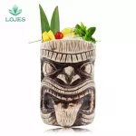 450ml Hawaii Tiki Mugs Cocktail Cup Beer Beverage Wine Mug Ceramic Easter Islander Tiki Mug Bar Tool