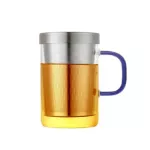 500ml Glass Cup Tea Infuser Mug Large Borosilicate Glass Tea Mug with Stainless Infec Coffee Mug Drinkware