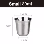80ml/160ml Double Wall Stainless Steel Coffee Mug Cup Travel Tumbler Coffee Jug Milk Tea Cups Office Water Mugs