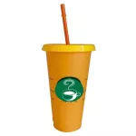 710ml 24oz Flash Powder Shiny Reusable Tumbler with Lid High-Capacity Straw Cup Cup Creative