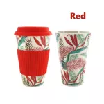 400ml Reusable Bamboo Fibre Coffee Cup Creative Coffee Tea MUG WHEAT STRAW Travel with LID