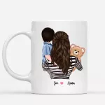 Personalized Coffee Mug Family MOM and DAUGHTER SON HAPPINESS BEING A MOM MUGS CUPS R2062