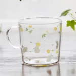 Cute Lavender Rabbit Glass Mug Bunny Coffee Mug Heat Resistant Glass Tea Cup Beer Mug Japanese Coffee Cup Zakka Novelty