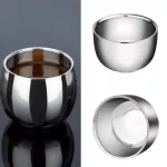 Portable Double Wall Stainless Steel Cup Heat Insulation Coffee Tea Mug Bowl