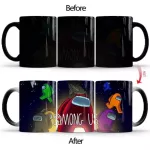AMONG US MUG COFFEE THOROMOC MUG CREATIVE AMONG US CRAMIC MUG COLOR Changing Mug Heat Revealing Friends
