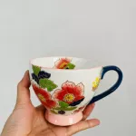 Household Creative Ceramic Cup Coffee Cup Milk Mug With Handle Breakfast Cup Tea Cup Water Cup Big Tripe Mug