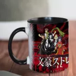 Bungou Stray Dogs Coffee Mug 11oz Black White Ceramic Creative Milk Tea Cup Boy Friends Cups