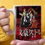 Bungou Stray Dogs Coffee Mug 11oz Black White Ceramic Creative Milk Tea Cup Boy Friends Cups