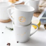 Big Capaticy 12 Consamic Mug Super High Quality Procelain Log Coffee Milk Cup White Color