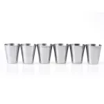 New 6PCS Stainless Steel Cup Drinking Coffee Tea Tumbler Camping Mug 3.6x4.2CM Wine Glass for Camping Holiday Picnic 112