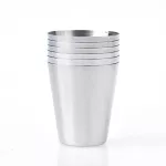 New 6PCS Stainless Steel Cup Drinking Coffee Tea Tumbler Camping Mug 3.6x4.2CM Wine Glass for Camping Holiday Picnic 112