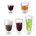 New 650ml/450ml/350ml/250ml Heat Resistant Double Wall Clear Glass Cup Tea Drinkware Cup Drink Health Regimen Mug Coffee Cup