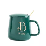 Letter Ceramic Mug Couple Coffee Cup Set Milk Milk Milk Water Coffee Cup Box