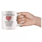 The White Ceramic Mug with Beautiful Message To Mum Moth Birthday Present 11OZ Funny Coffee Cup