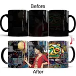 350ml One Piece Coffee Mug Creative Color Change Mug Luffy Zoro Anime Cartoon Tea Milk Ceramic Cup Best S Friends